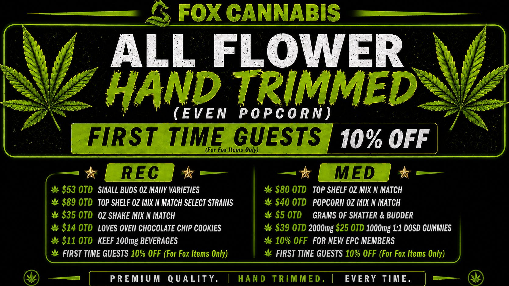 Fox Cannabis Best Daily Deals in Denver!