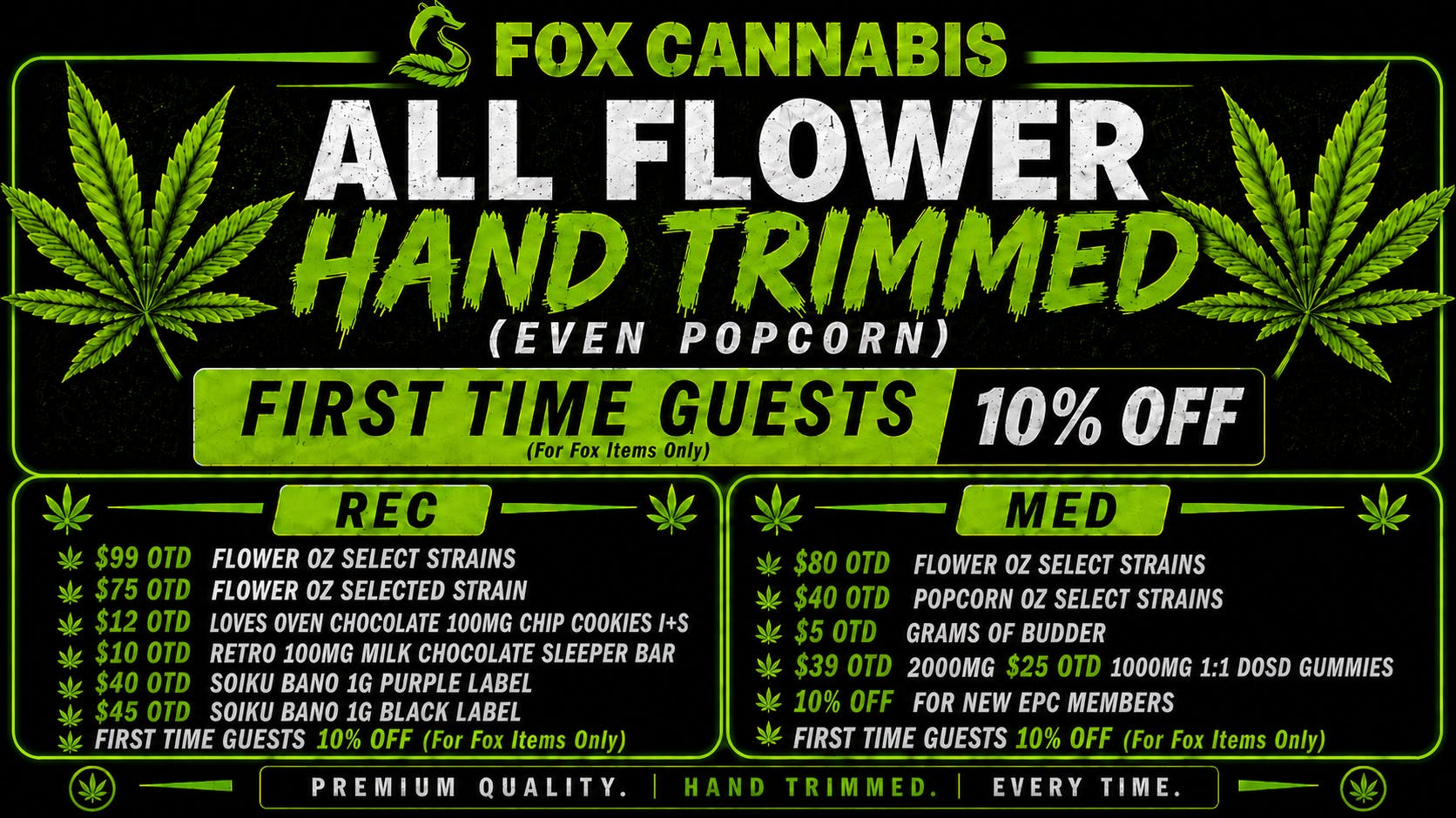Fox Cannabis Best Daily Deals in Denver!