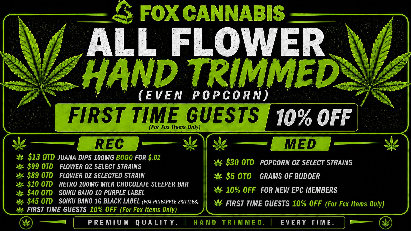 Fox Cannabis Best Daily Deals in Denver!