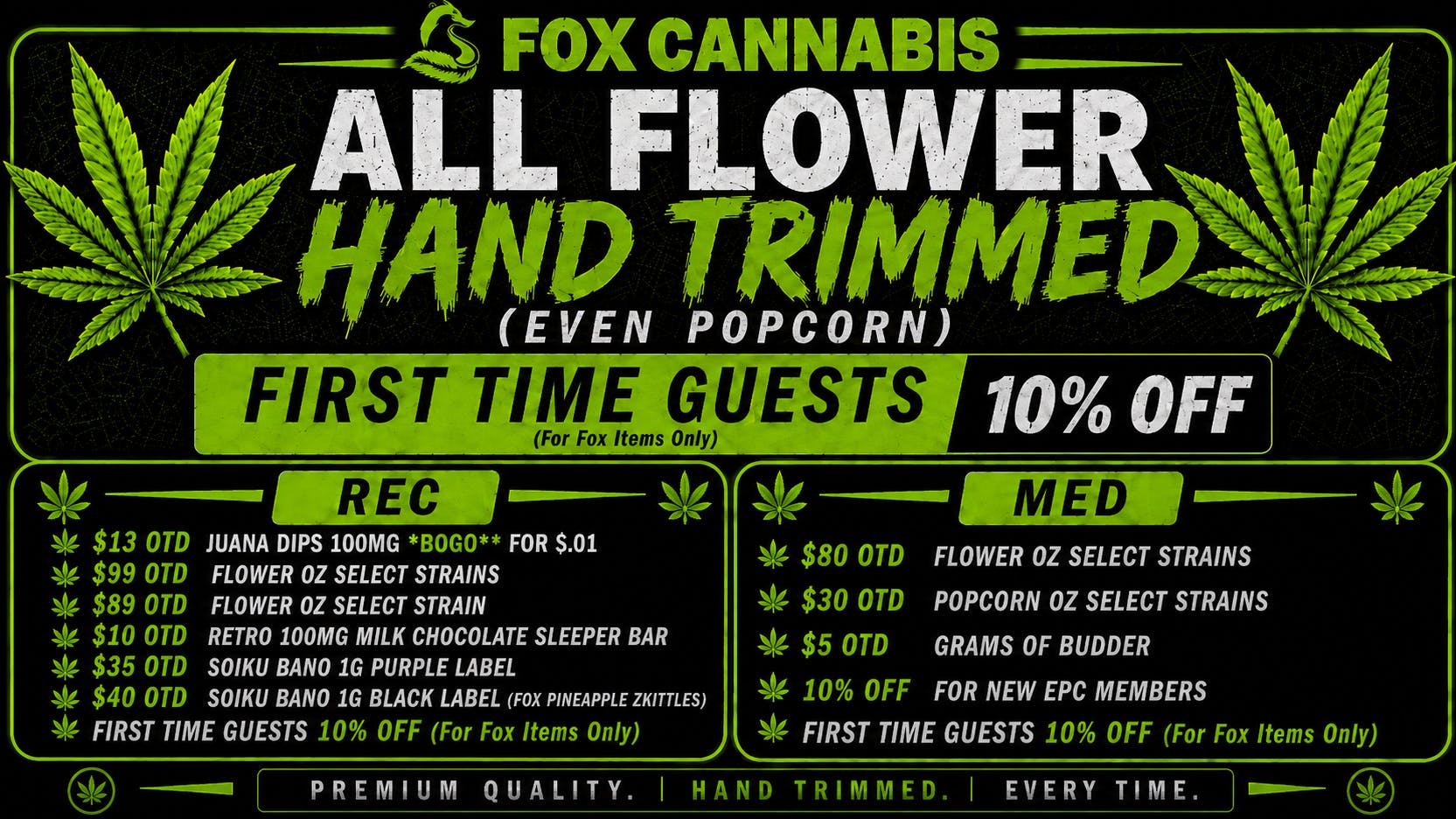 Fox Cannabis Best Daily Deals in Denver!