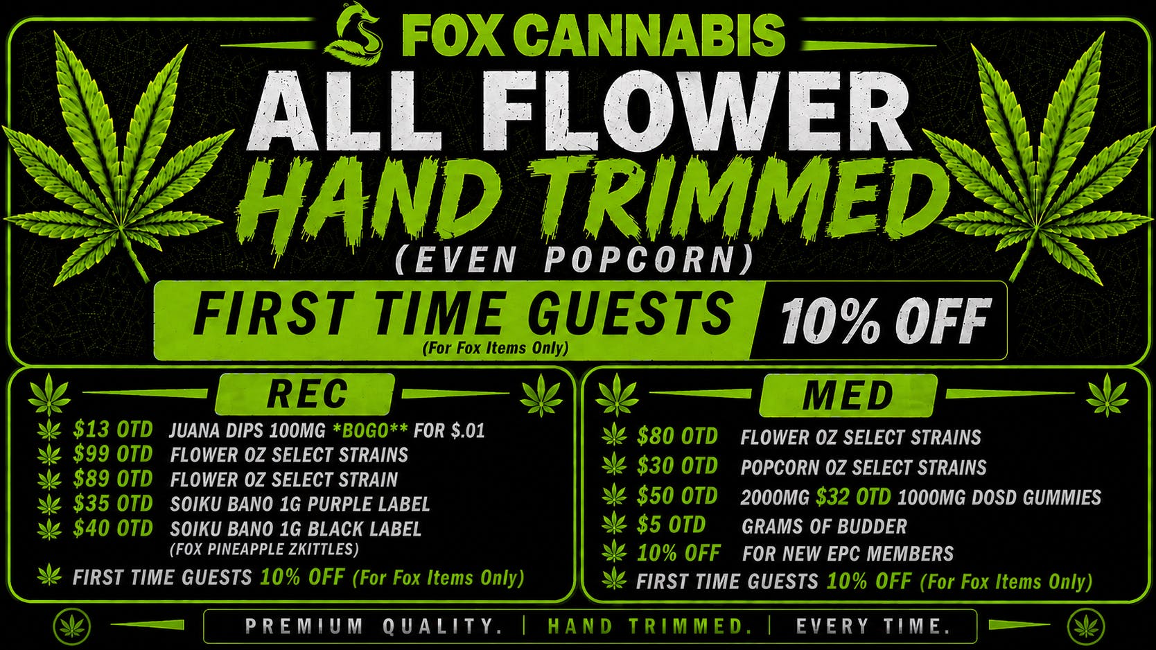 Fox Cannabis Best Daily Deals in Denver!