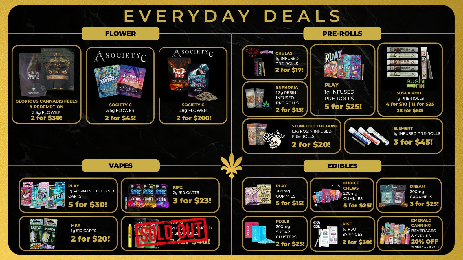 Krewe Cannabis Co 💲EVERYDAY DEALS!💲