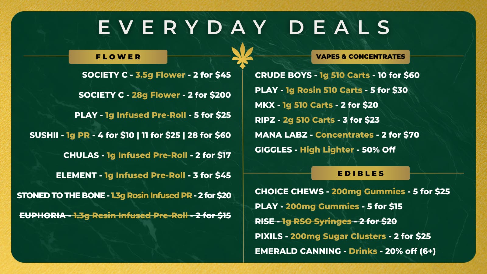Krewe Cannabis Co 💲EVERYDAY DEALS!💲