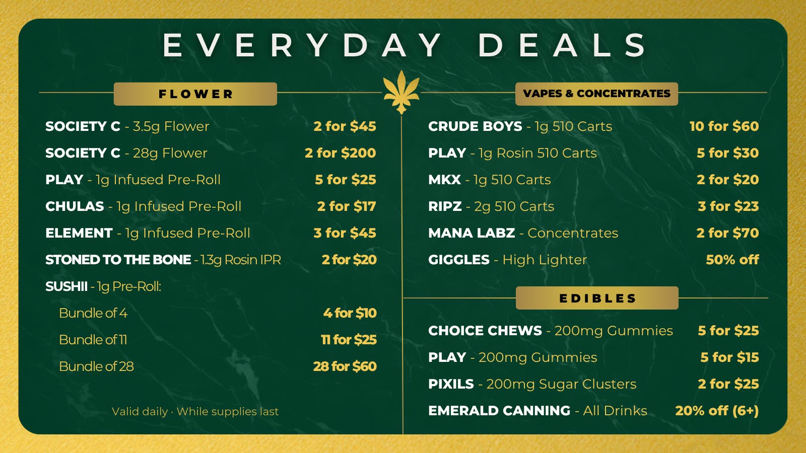 Krewe Cannabis Co 💲EVERYDAY DEALS!💲