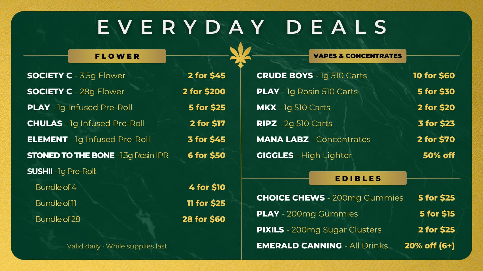 Krewe Cannabis Co 💲EVERYDAY DEALS!💲