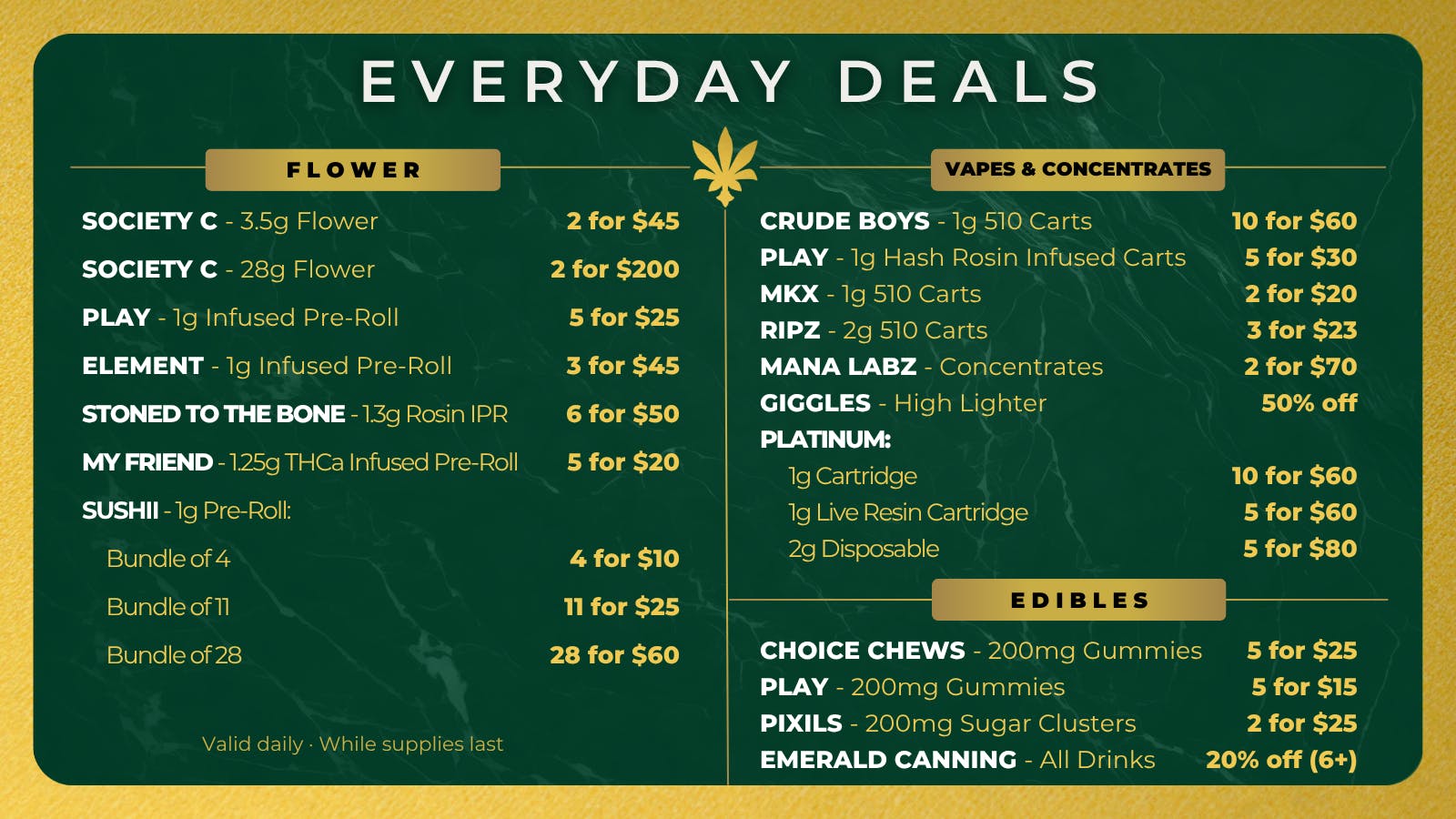 Krewe Cannabis Co 💲EVERYDAY DEALS!💲