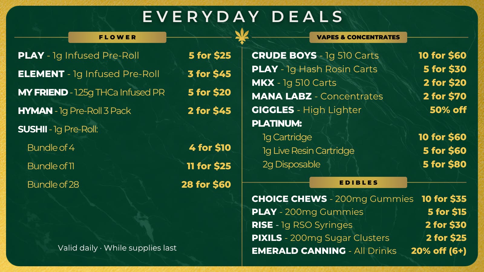Krewe Cannabis Co 💲EVERYDAY DEALS!💲