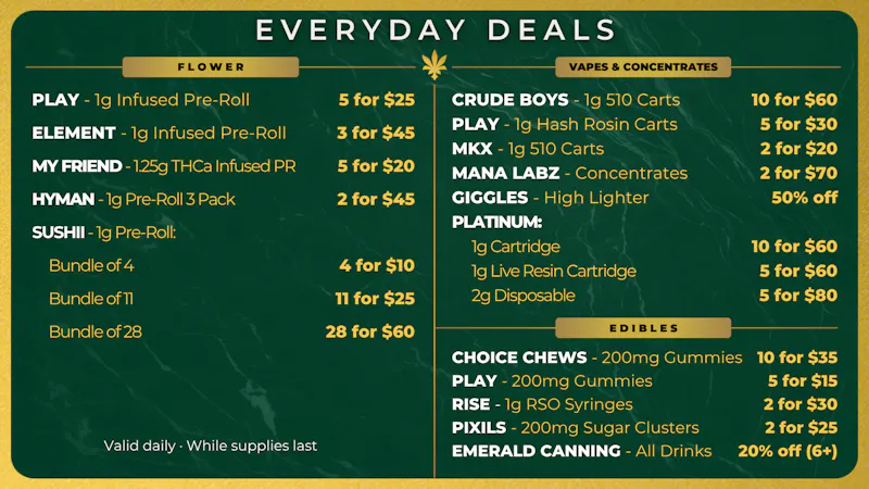 Krewe Cannabis Co 💲EVERYDAY DEALS!💲