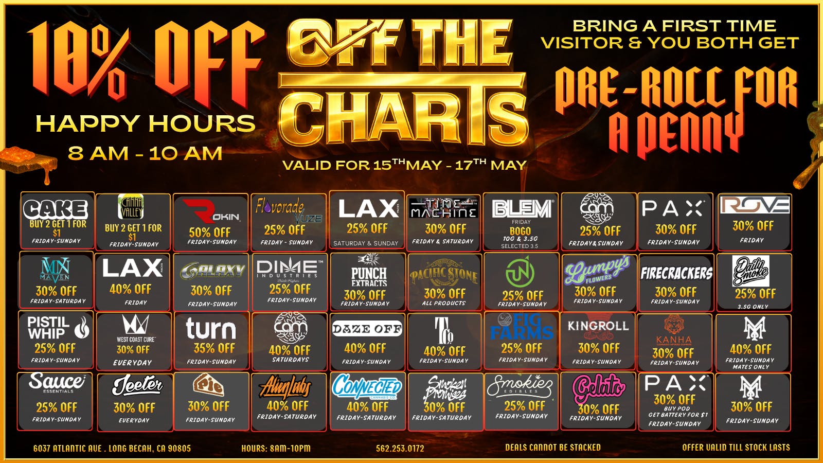 Off the Charts - Long Beach Scorching hot prices🔥💨