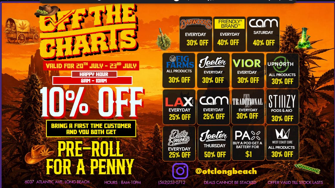 Off the Charts - Long Beach 🤠 Saddle Up for Big Savings! 🌵
