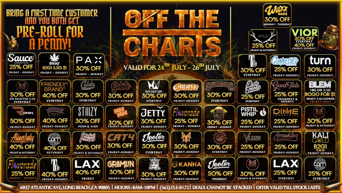 Off the Charts - Long Beach ⛏️Strike Gold with Off The Charts Deals!⛏️💨
