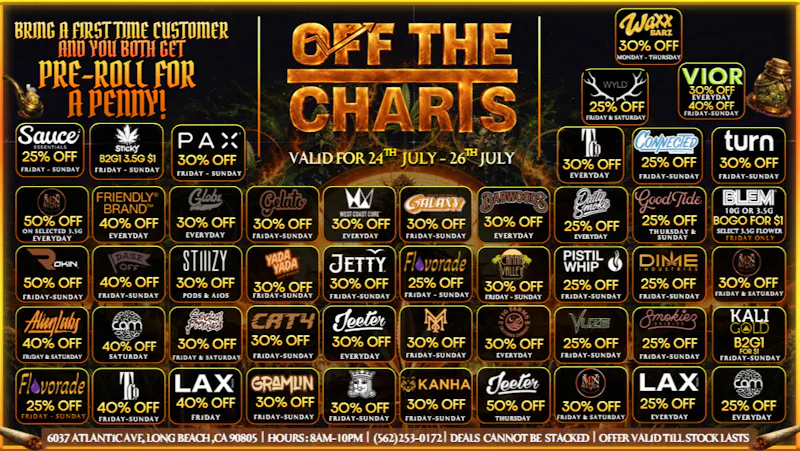 Off the Charts - Long Beach ⛏️Strike Gold with Off The Charts Deals!⛏️💨