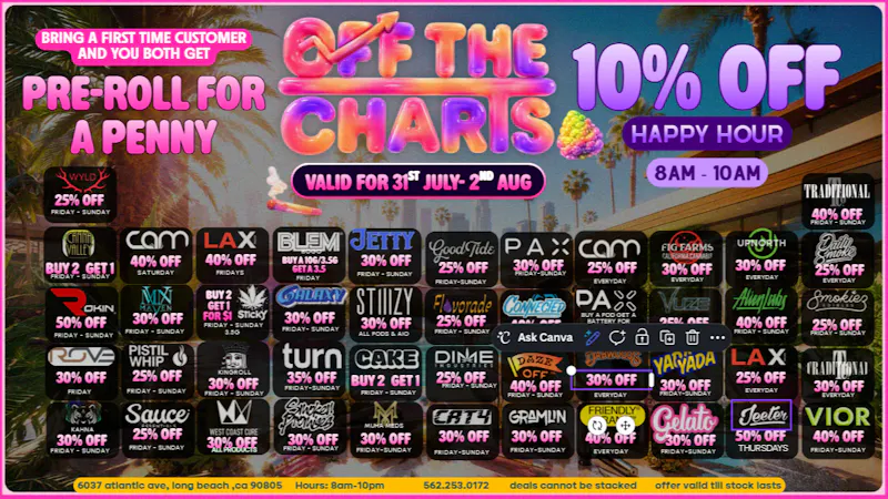 Off the Charts - Long Beach 🎉 PUFF. SAVE. REPEAT. 🎉