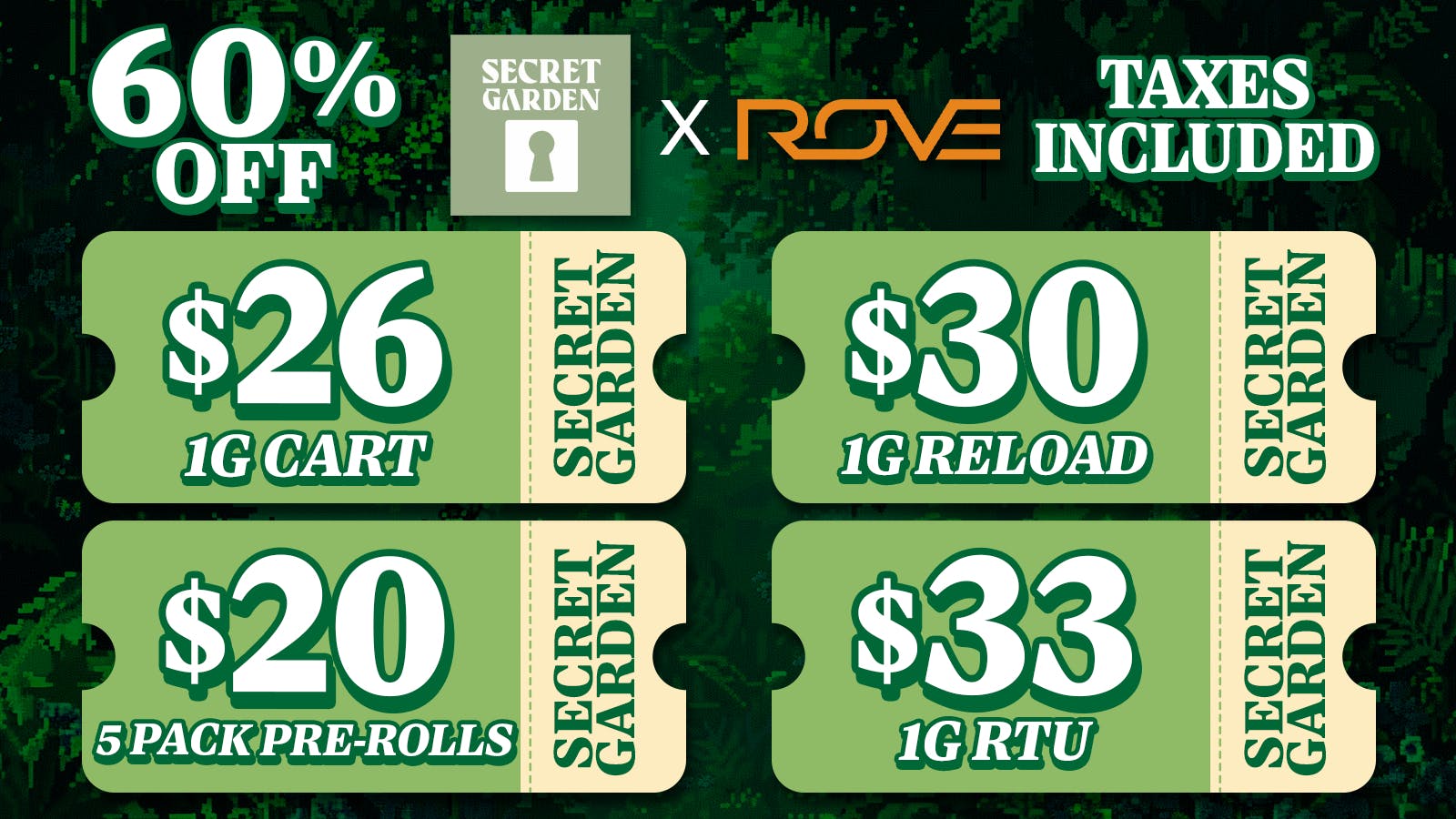Secret Garden 🔥 $20 ROVE Ice packs! ❄️ 60% Off ROVE! ⏳