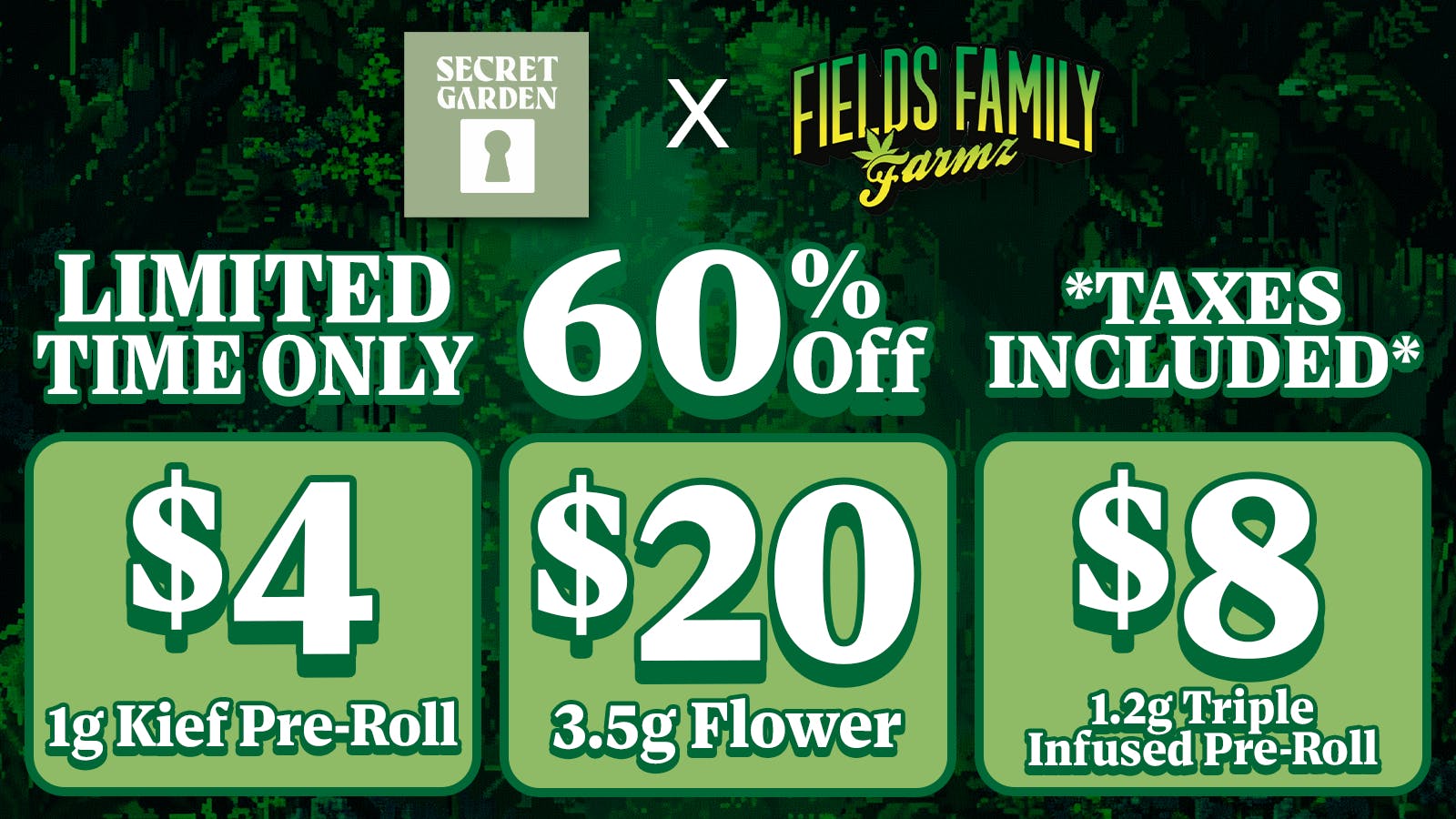 Secret Garden 🌱$20 Fields Family Farmz 3.5G 🌱 60% off 🔥