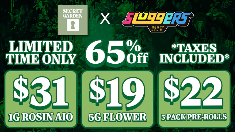 Secret Garden 🔥 65% off SLUGGERS ⚾️ Limited Time ⏳