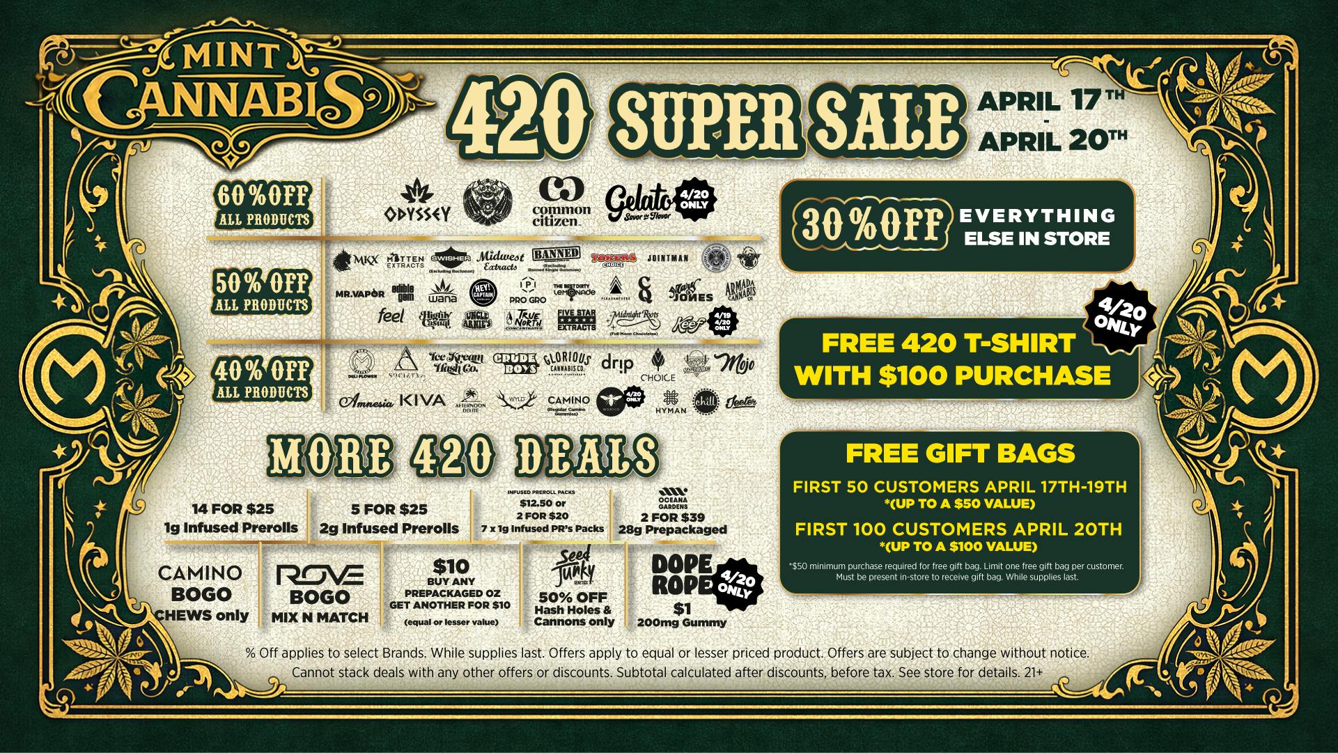 Mint Cannabis - Coldwater Mint's HOTTEST Weekly Deals