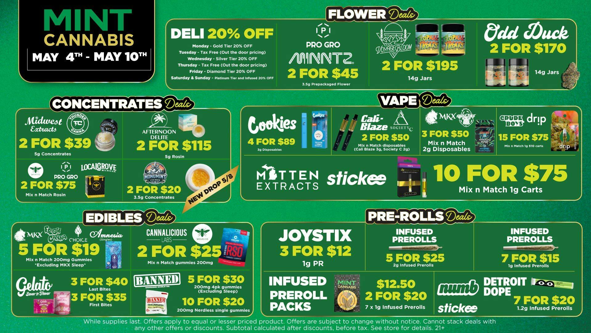 Mint Cannabis - Coldwater Mint's HOTTEST Weekly Deals