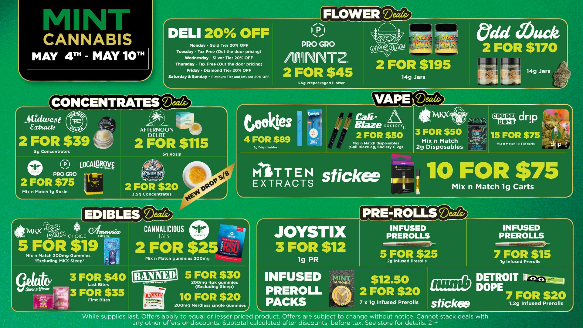 Mint Cannabis - Coldwater Mint's HOTTEST Weekly Deals