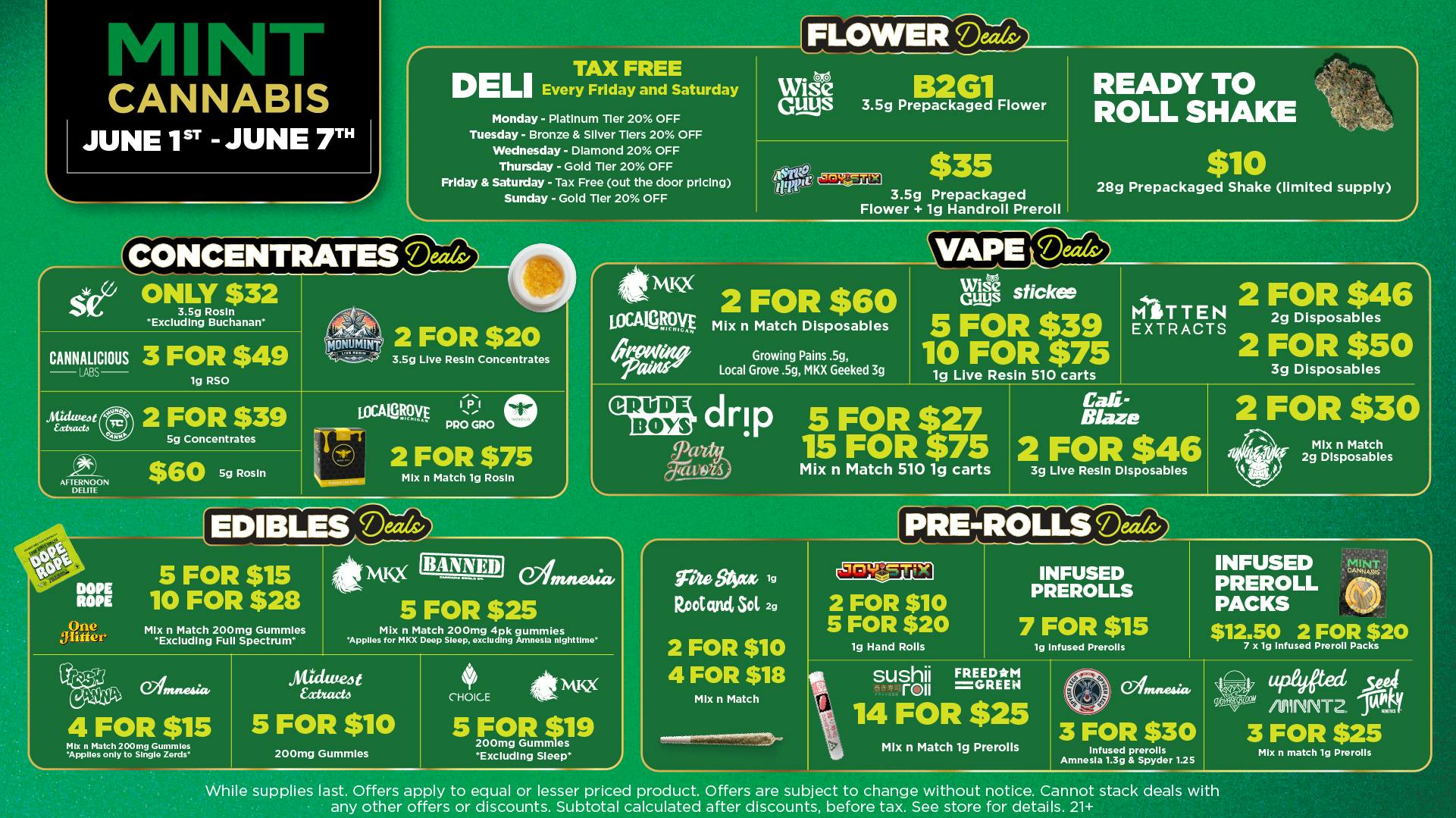 Mint Cannabis - New Buffalo Mint's HOTTEST Weekly Deals