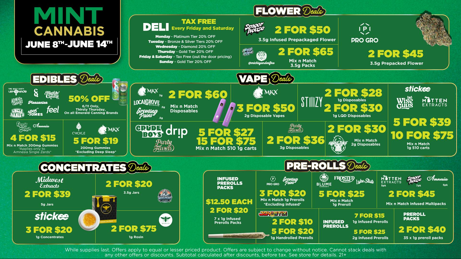 Mint Cannabis - New Buffalo Mint's HOTTEST Weekly Deals