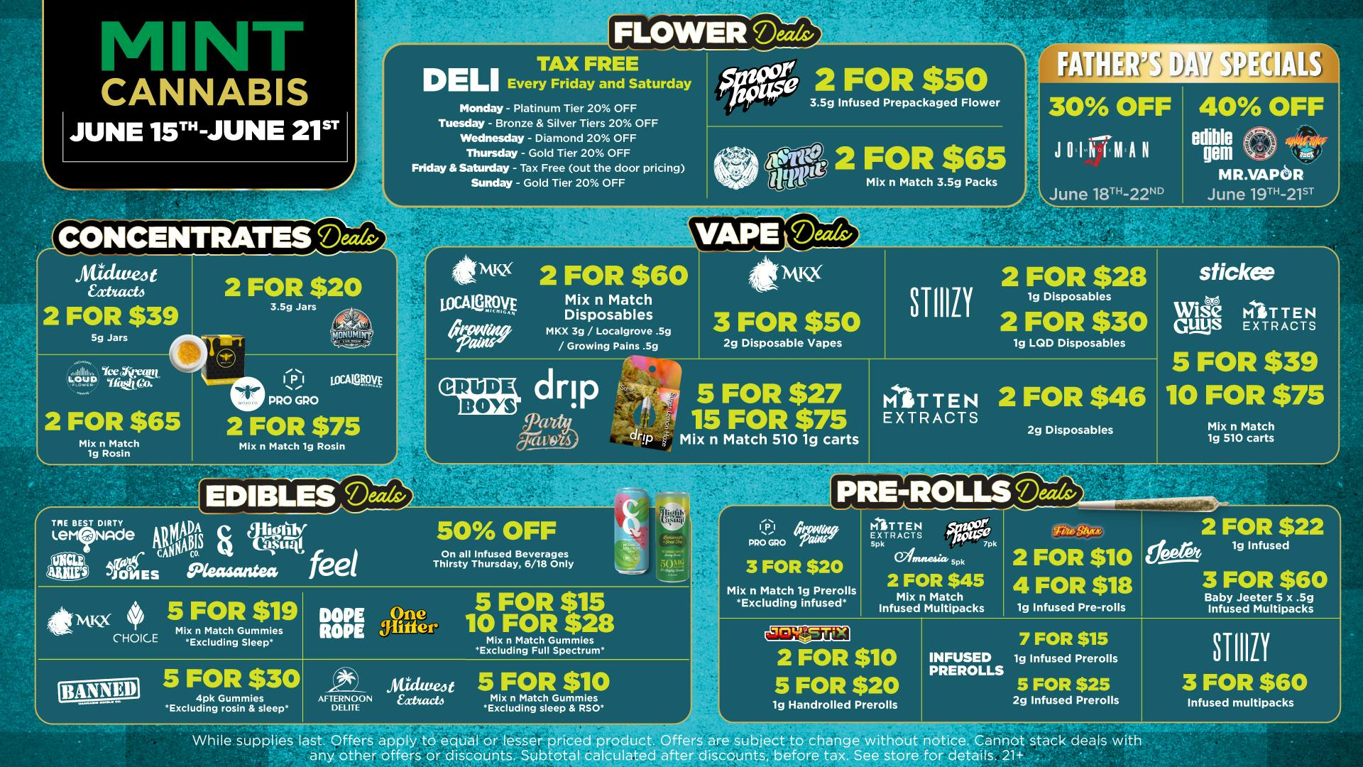 Mint Cannabis - Kalamazoo Mint's HOTTEST Weekly Deals
