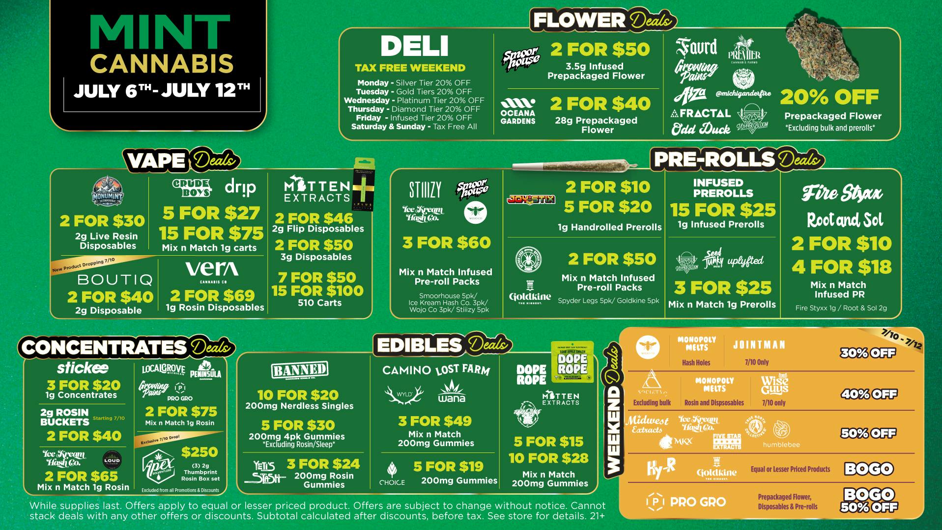 Mint Cannabis - Coldwater Mint's HOTTEST Deals + 710 Preview