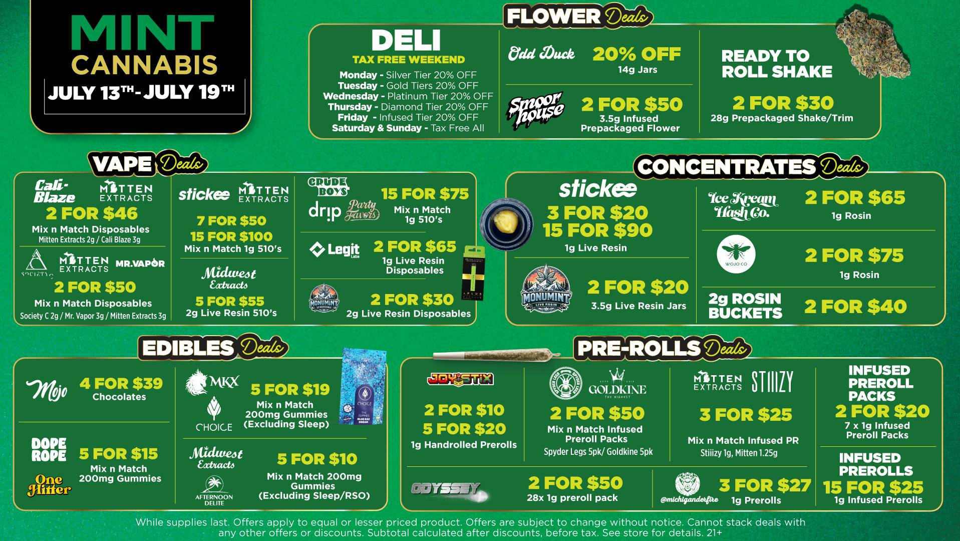 Mint Cannabis - Kalamazoo Mint's HOTTEST Deals