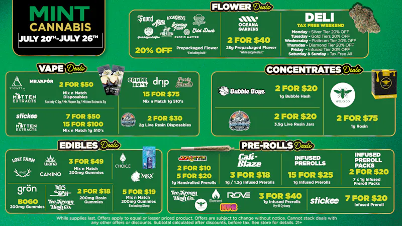 Mint Cannabis - Coldwater Mint's HOTTEST Deals