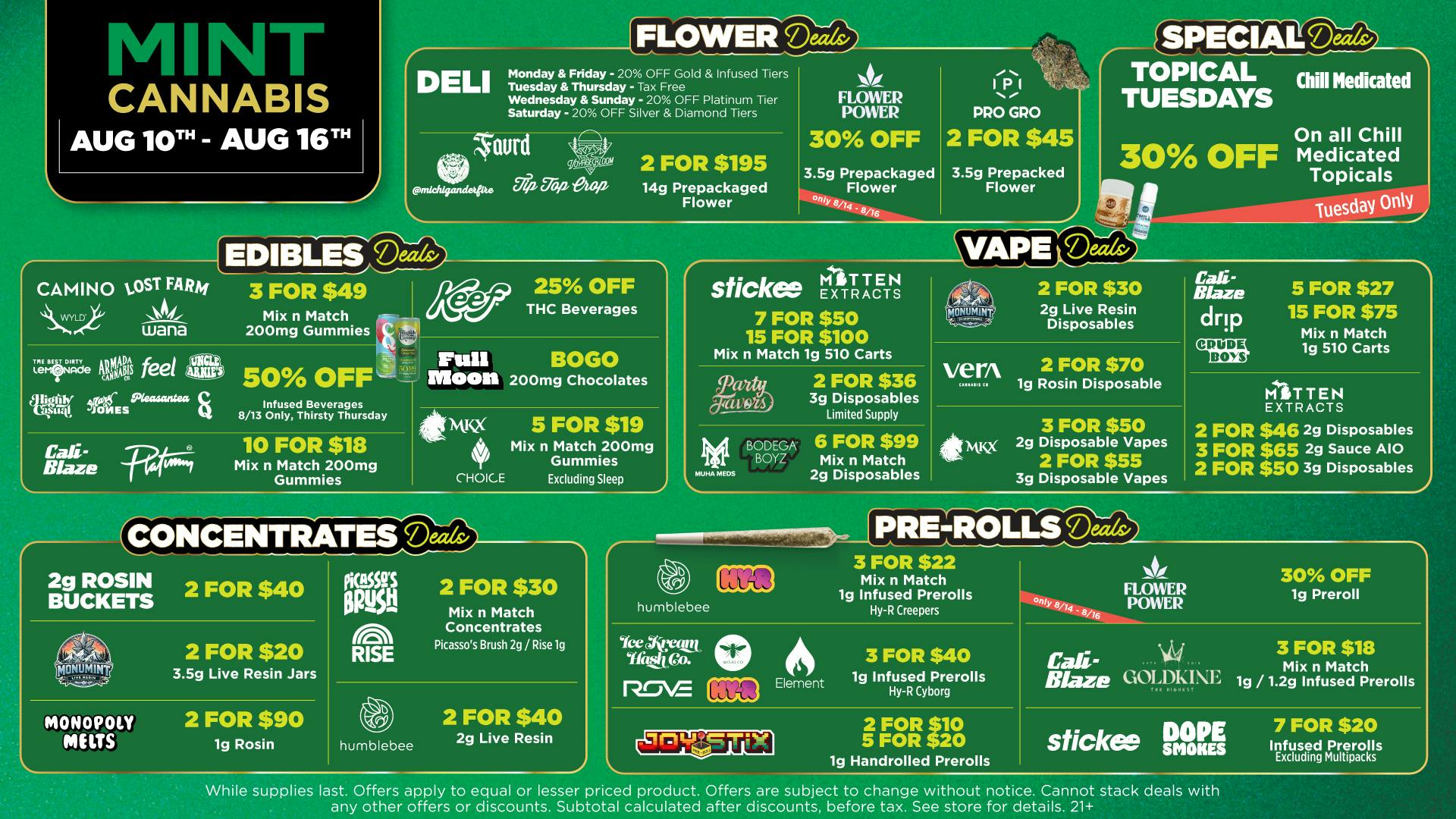Mint Cannabis - New Buffalo Mint's HOTTEST Deals