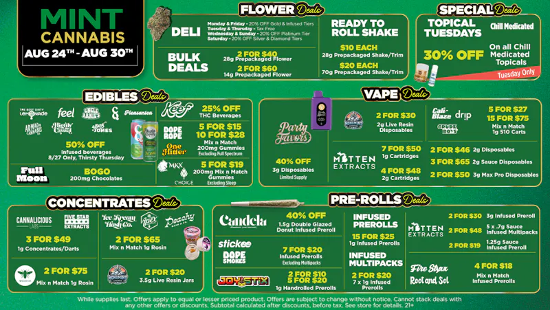 Mint Cannabis - Monroe Mint's HOTTEST Deals