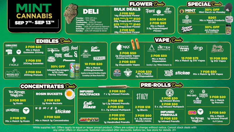 Mint Cannabis - Coldwater Mint's HOTTEST Deals