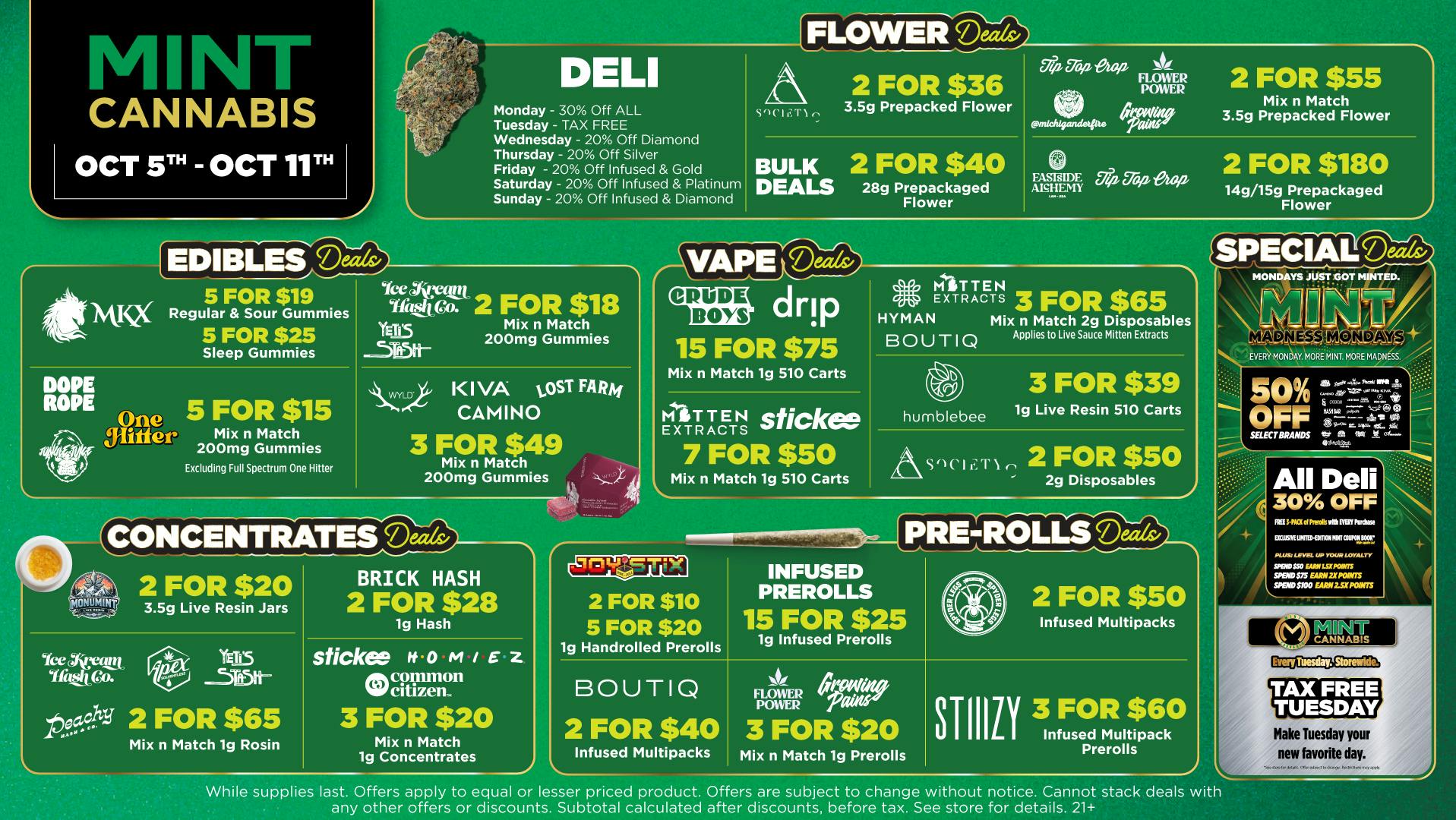 Mint Cannabis - New Buffalo Mint's HOTTEST Deals