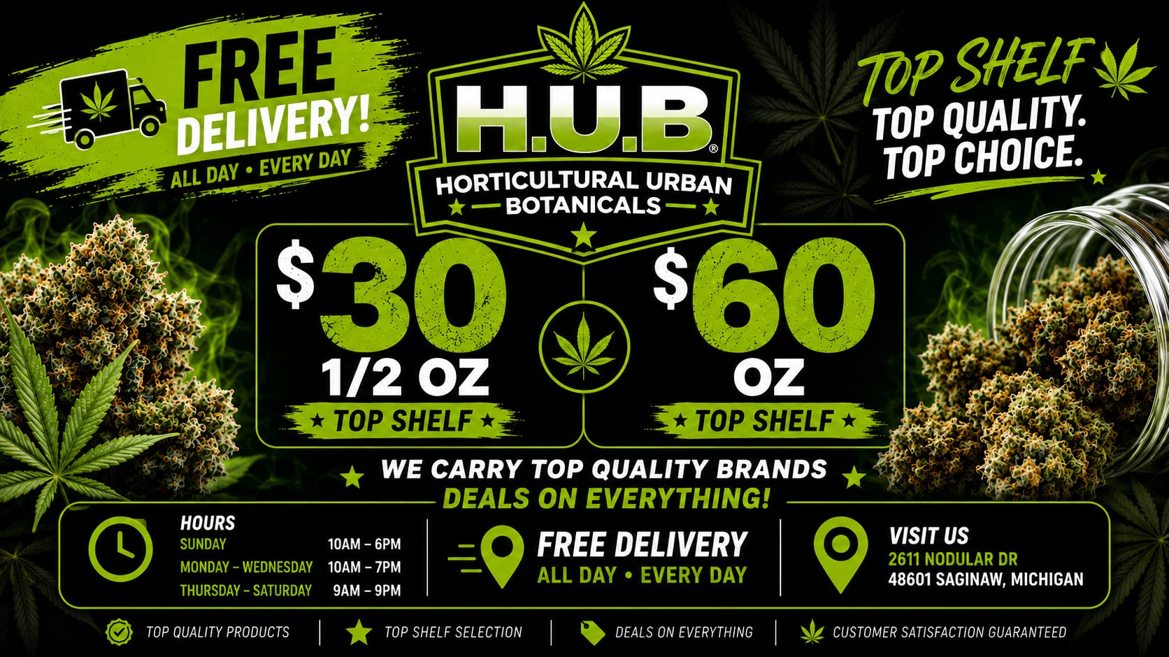 The Hub $60 OZ OF TOP SHELF HUB SIGNATURE!