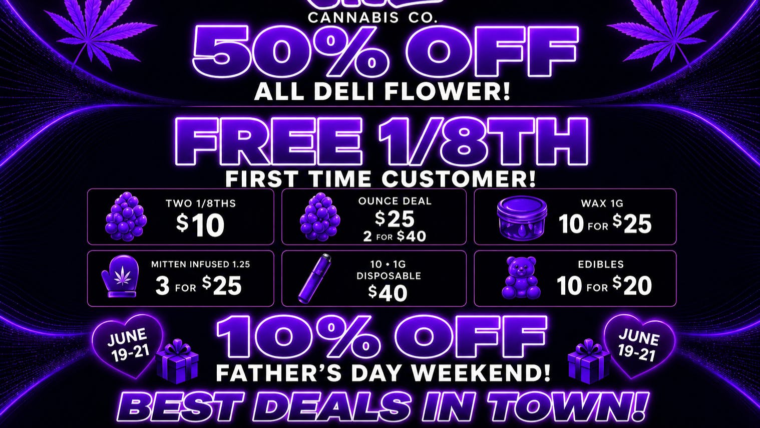 Vive cannabis co 50% OFF DELI,ADDITIONAL 10 PERCENT OFF ALL WEEKEND