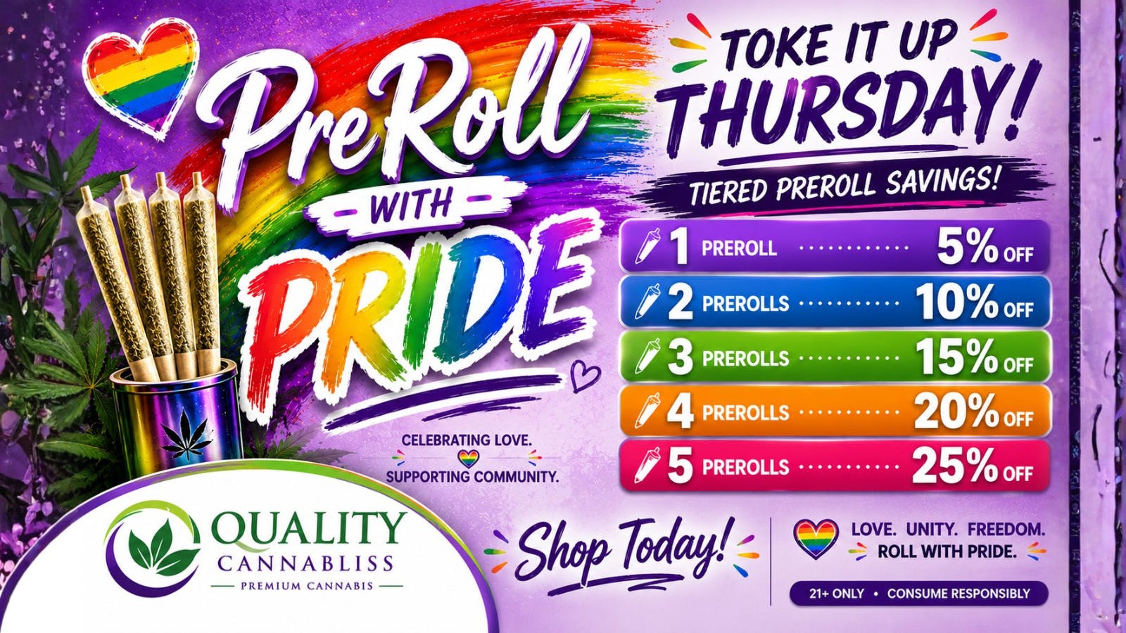 Quality Cannabliss Toke It Up Thursday