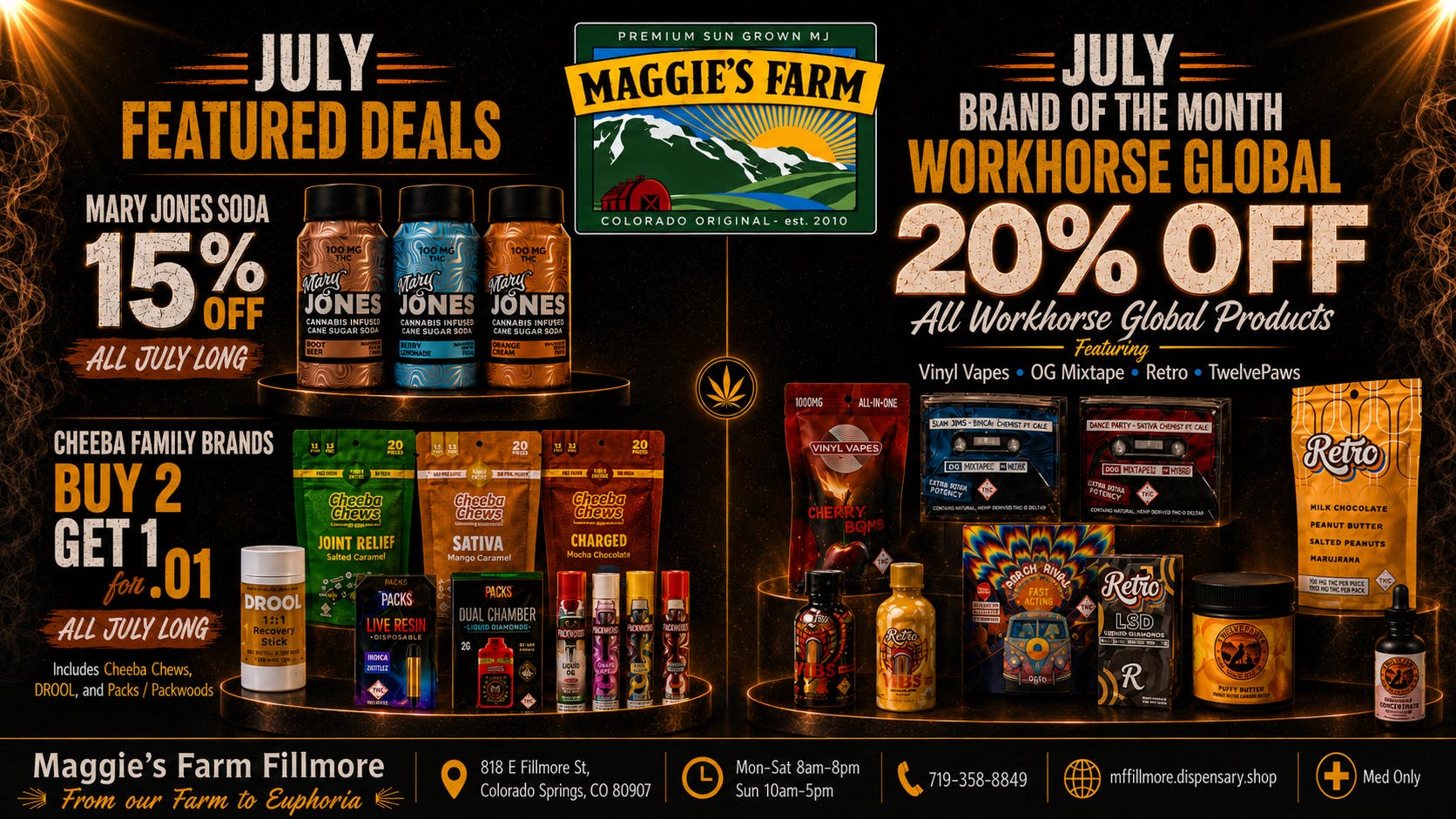 Maggies Farm - Colorado Springs North July Featured Deals!!