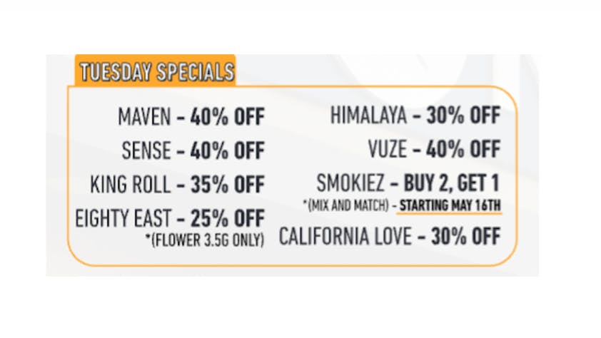 NUG - Santa Rosa TUESDAY SPECIALS