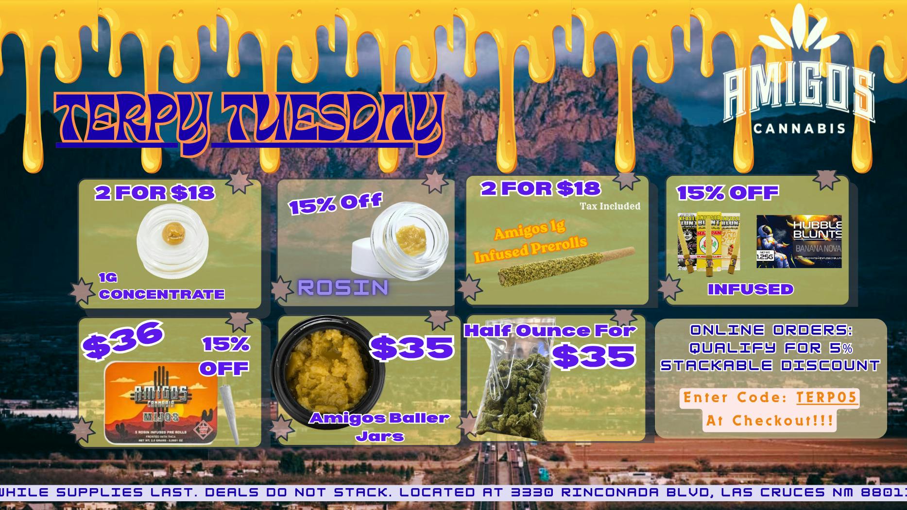 Amigos Cannabis - Las Cruces 😮‍💨✨TERPY TUESDAY 🍯💛⭐