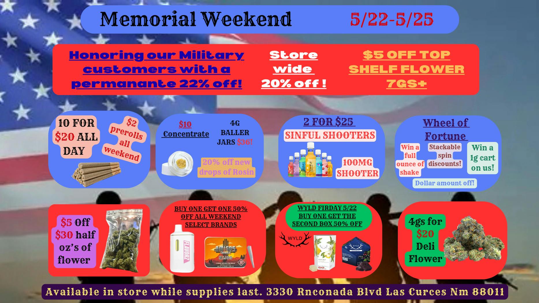 Amigos Cannabis - Las Cruces Memorial Weekend Sales!