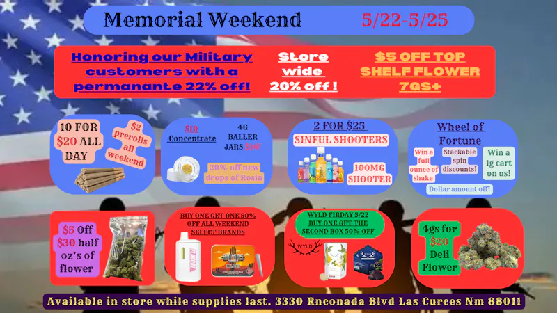 Amigos Cannabis - Las Cruces Memorial Weekend Sales!