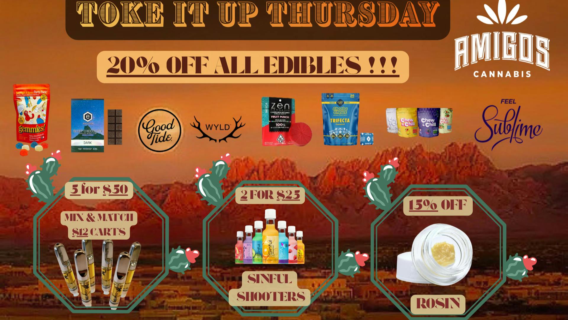 Amigos Cannabis - Rio Rancho 🌬️🍃TOKE IT UP THURSDAY ✨🍭🍬🍫