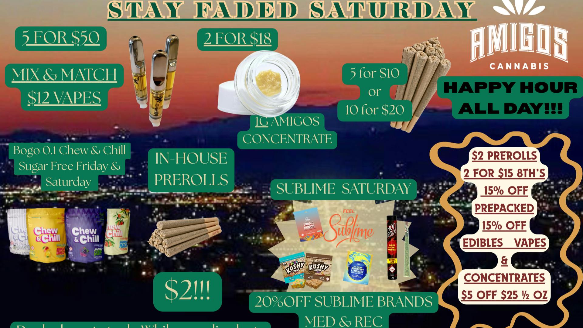 Amigos Cannabis - Rio Rancho ⭐🍃😶‍🌫️STAY FADED SATURDAY🪐✨