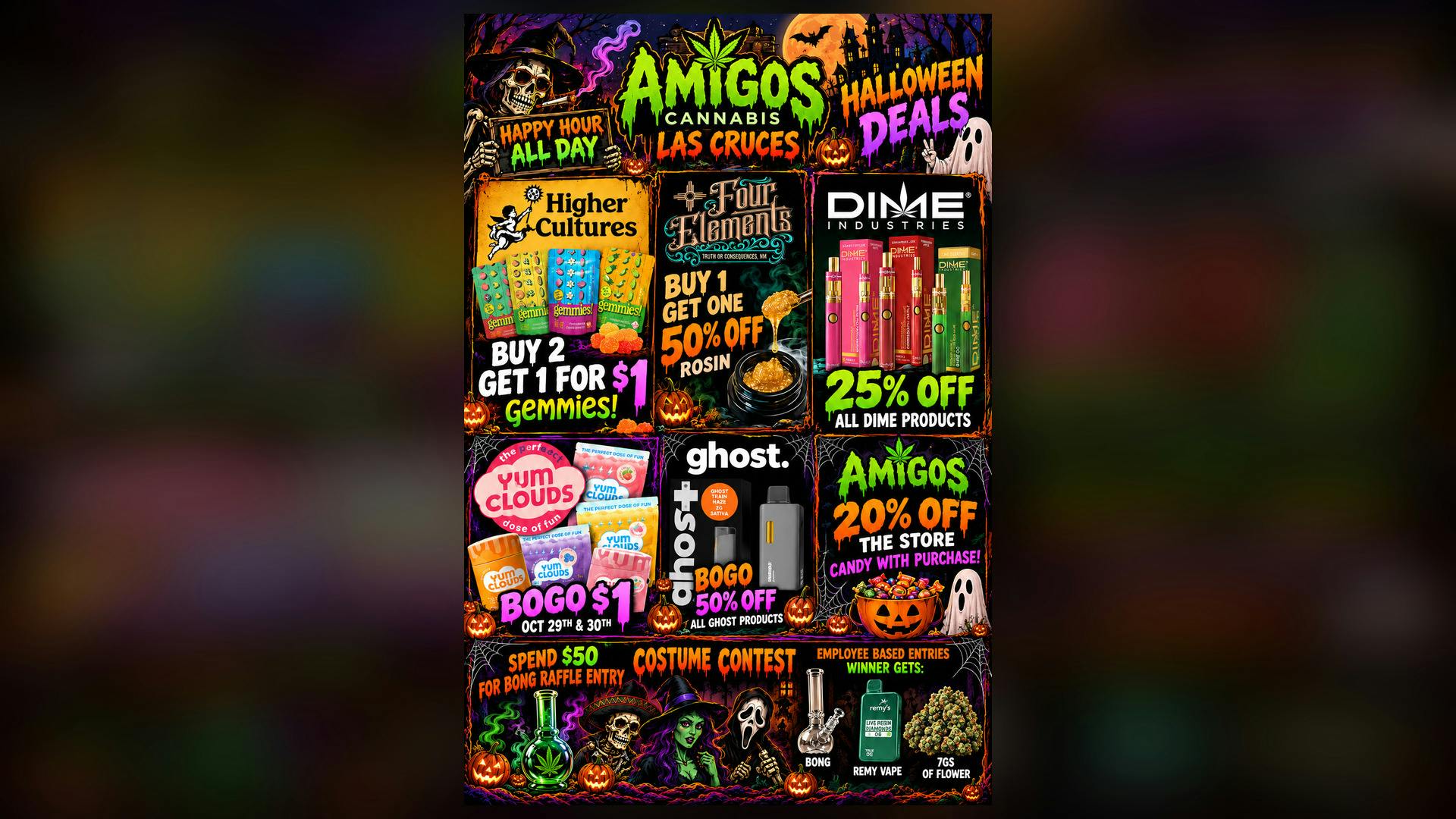 Amigos Cannabis - Las Cruces Halloween Weekend! Spooky Sales!
