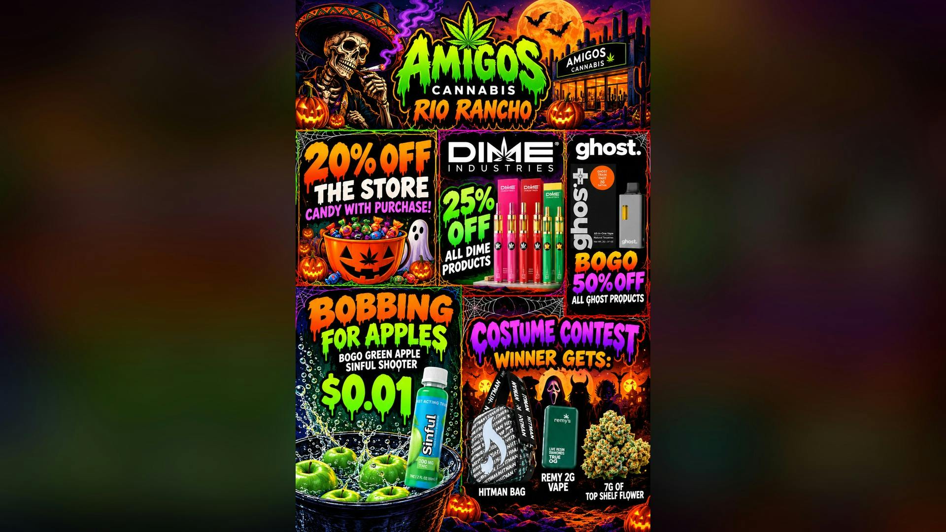 Amigos Cannabis - Rio Rancho Rio Ranch Spooky Halloween Deals!