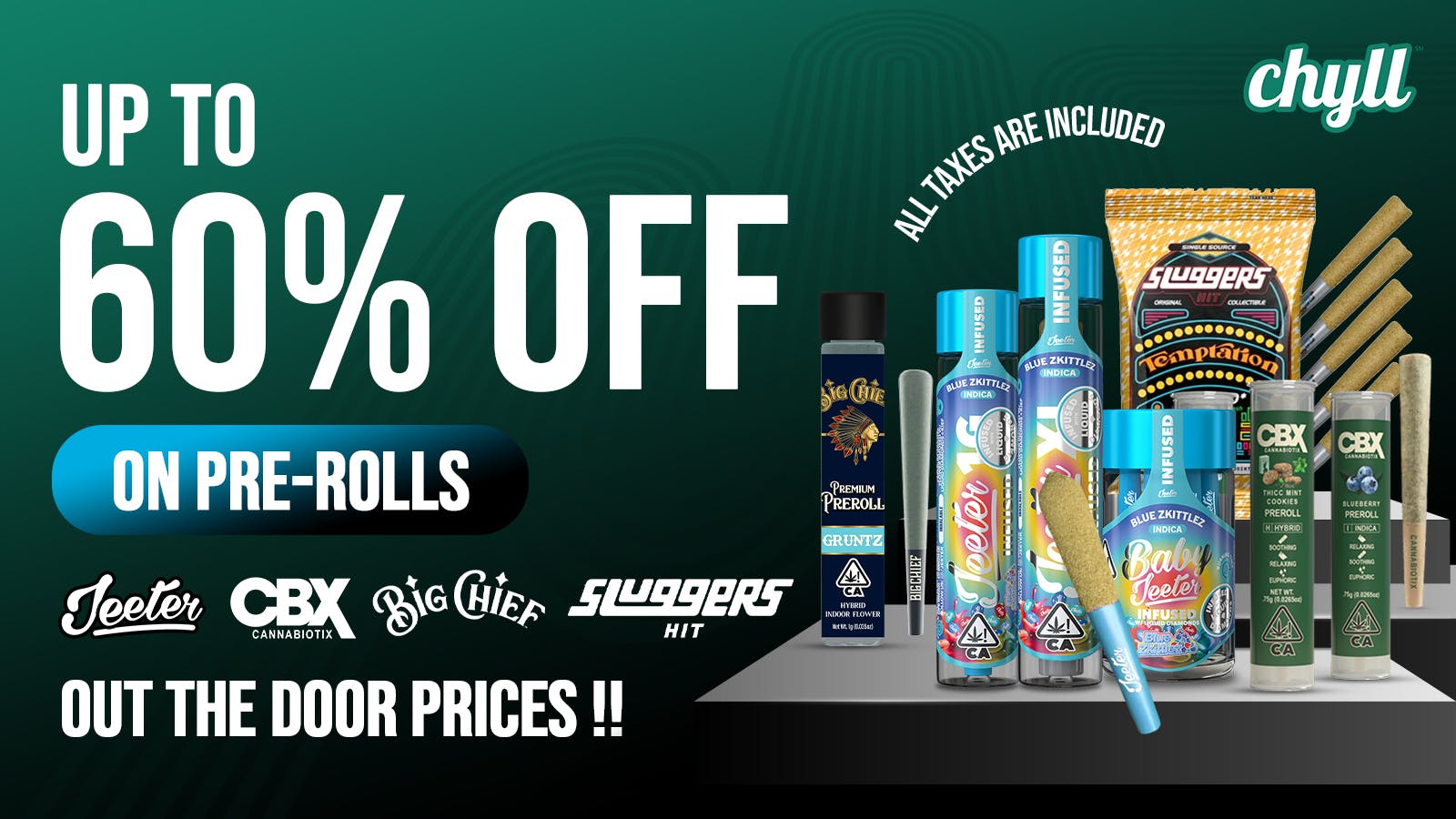 Chyll Up to 60% OFF on Pre Roll - Tax Included