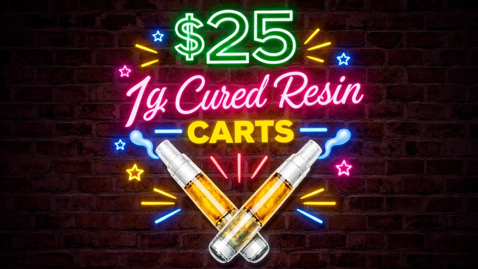 High Value Cannabis $25 1g Cured Resin Carts