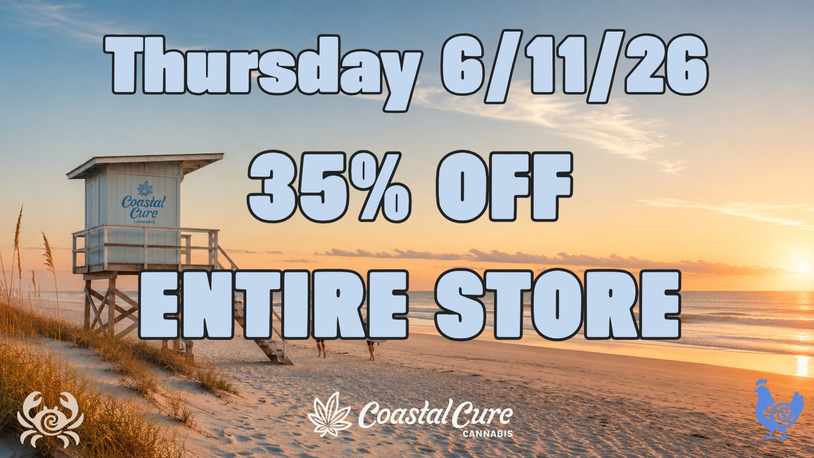 Coastal Cure Cannabis 35% OFF ENTIRE STORE