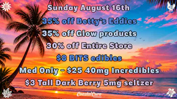 Coastal Cure Cannabis Sunday August 16th