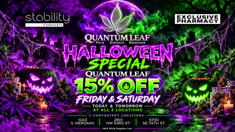 Exclusive Pharmacy Halloween Flower Deal - 15% Off Quantum Leaf